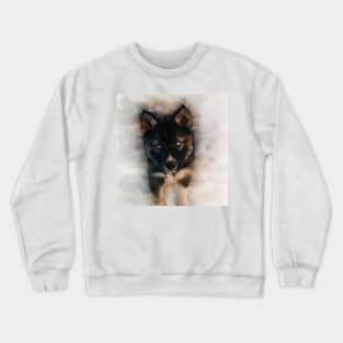 Blue eyes husky puppy Crewneck Sweatshirt